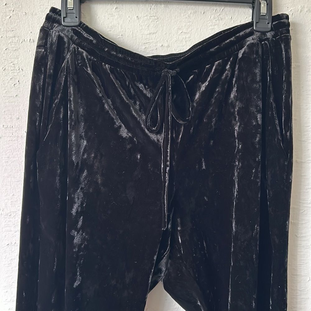 BCBGeneration Black Velvet Track Pants